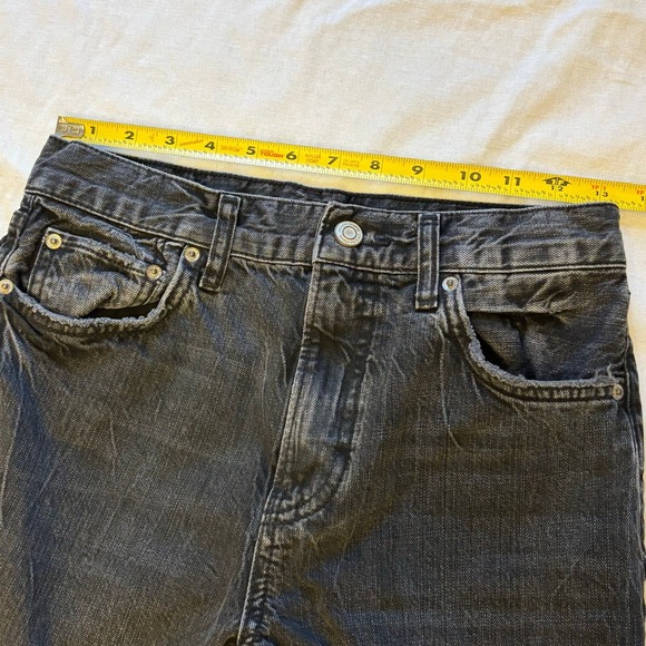 ZARA Black Straight Leg Jeans Womens US 6 EUR 38 Y2K Retro Denim Pants Mid Rise - Picture 8 of 12